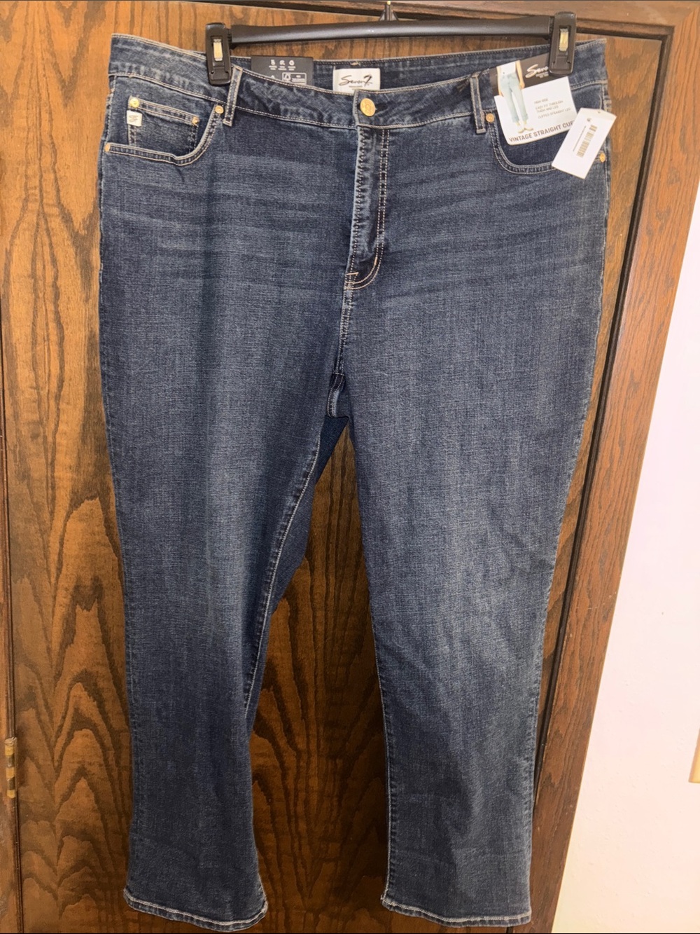 Seven7 Vintage Straight Cuff High-Rise Jeans size 20W NWT